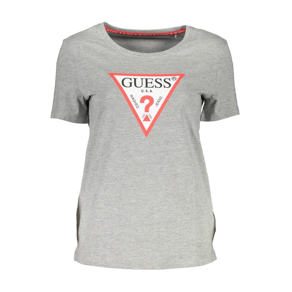 Guess Jeans Gray Cotton Women T-Shirt | Regal Royce