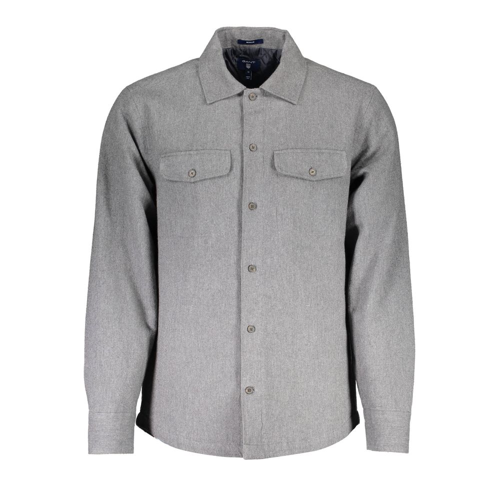 Gant Grigio Cotton Men Shirt | Regal Royce