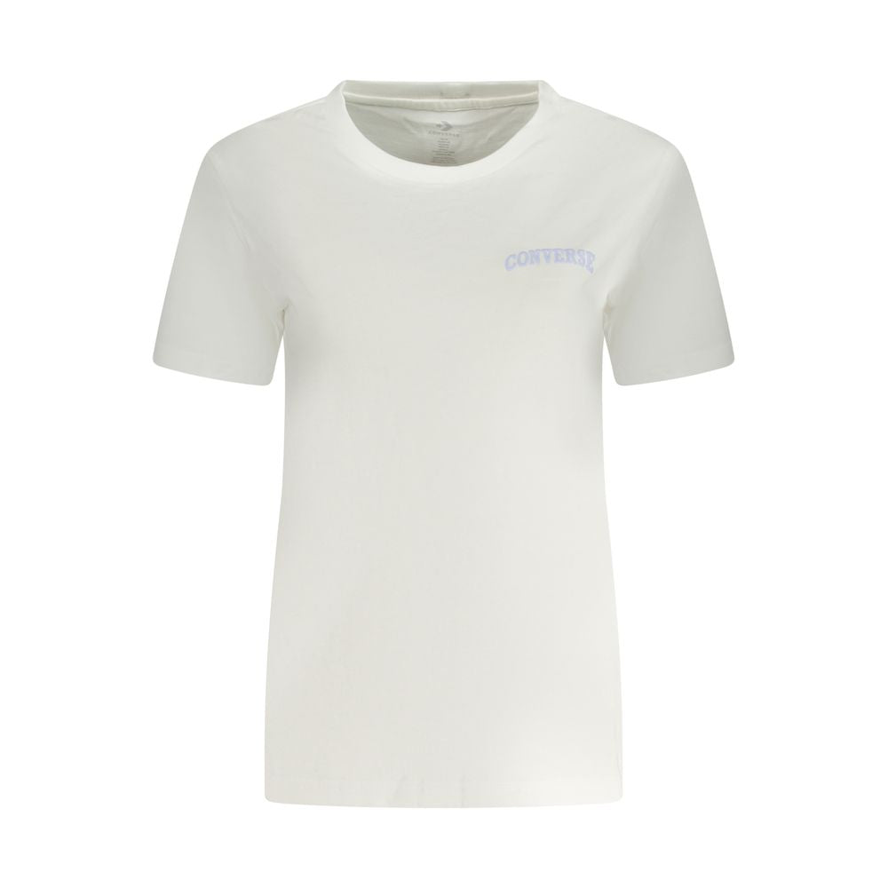 Converse White Cotton Women T-Shirt | Regal Royce