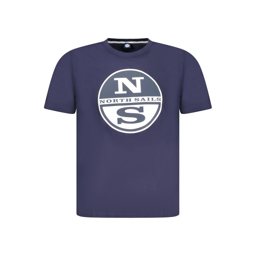 North Sails Blu Cotton Men T-Shirt | Regal Royce