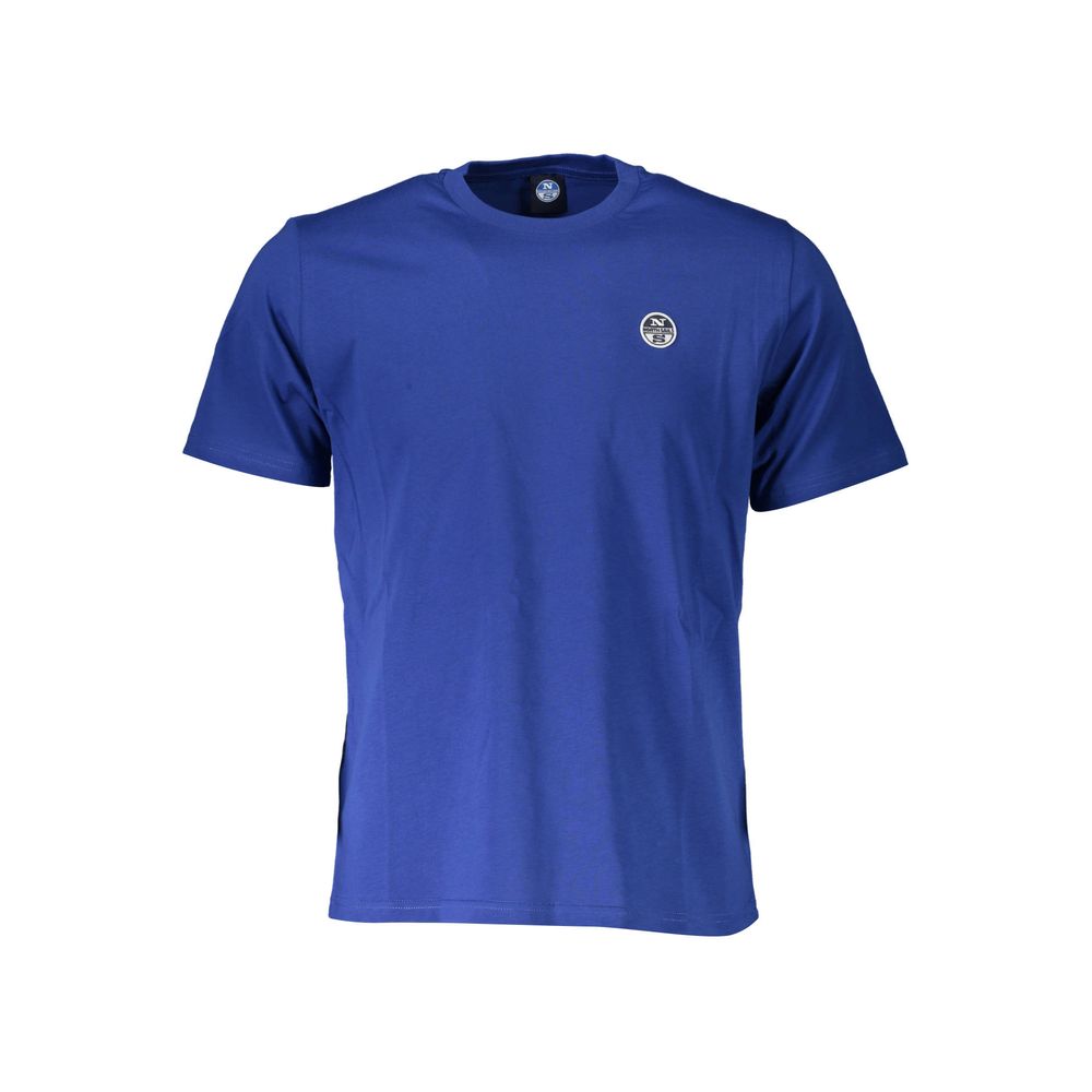North Sails Blue Cotton Men T-Shirt | Regal Royce