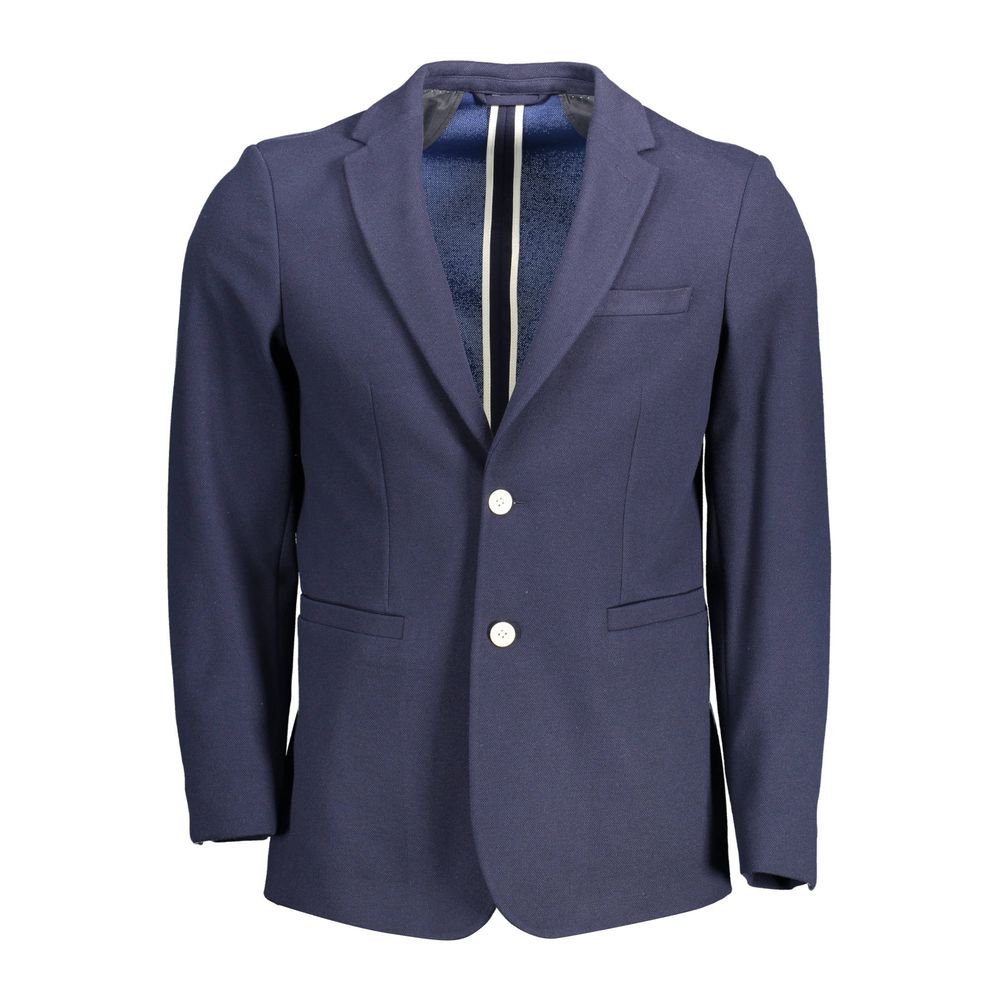 Gant Blue Cotton Men Jacket | Regal Royce