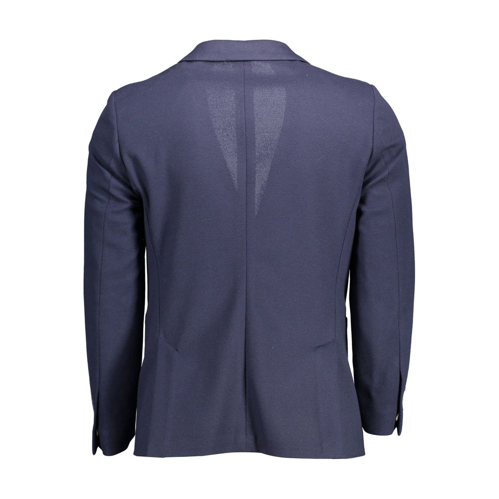 Gant Blue Cotton Men Jacket | Regal Royce