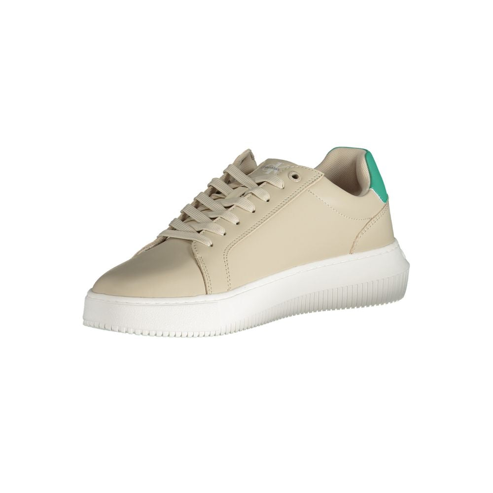 Calvin Klein Beige Leather Men's Sneaker | Regal Royce