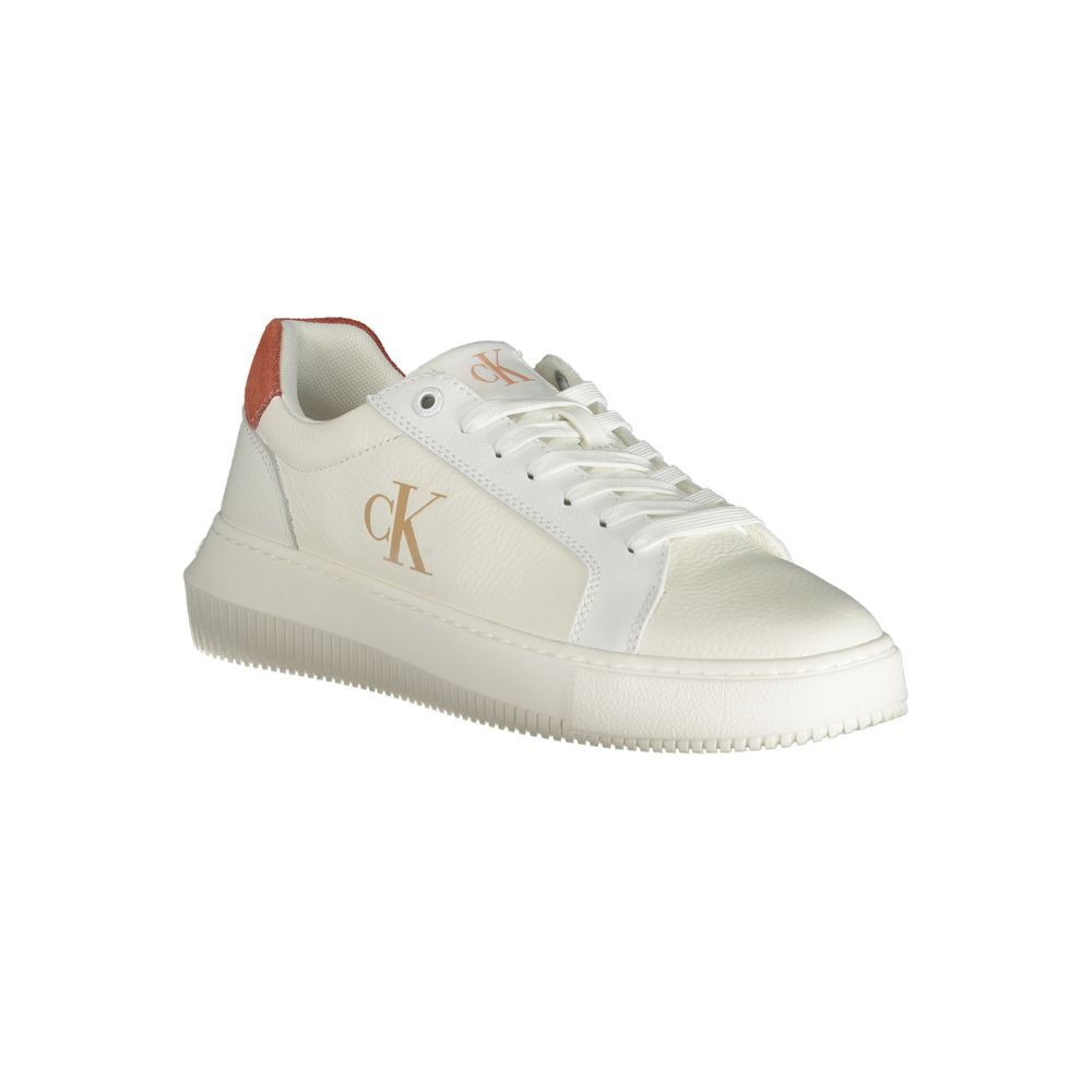 Calvin Klein White Polyurethane Women Sneaker | Regal Royce