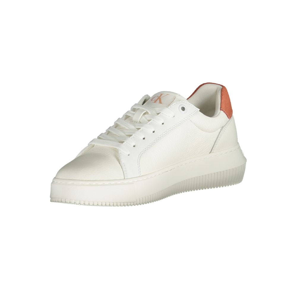 Calvin Klein White Polyurethane Women Sneaker | Regal Royce