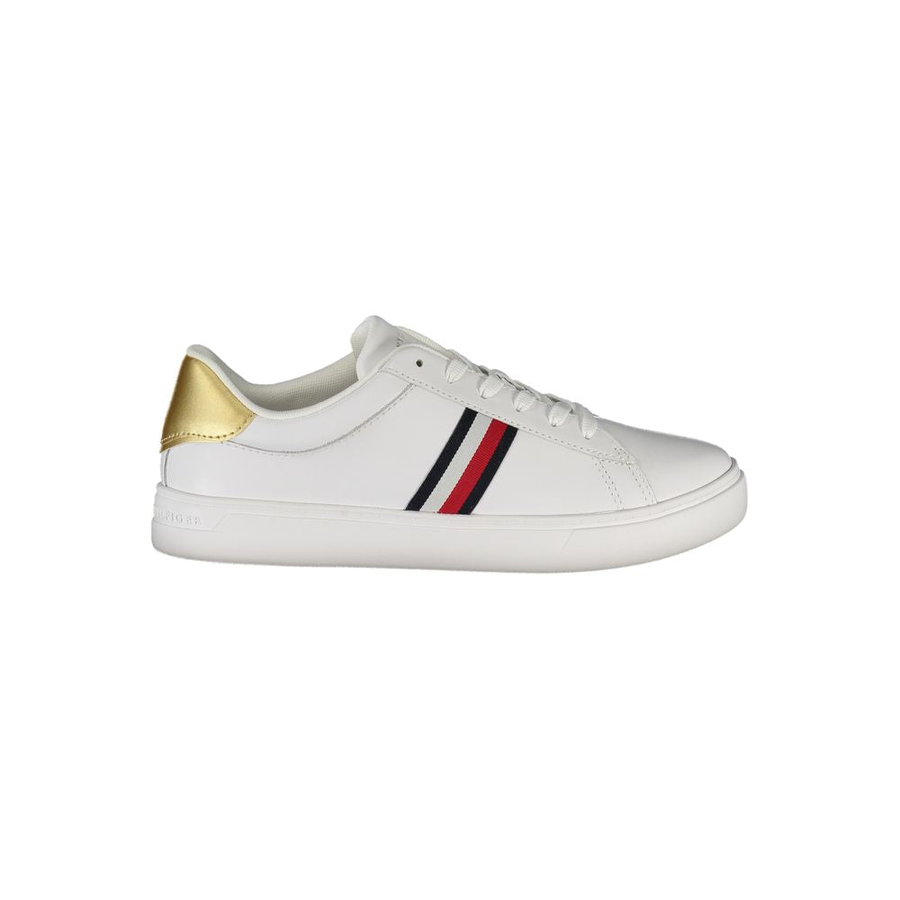 Tommy Hilfiger Bianco Polyurethane Women Sneaker | Regal Royce