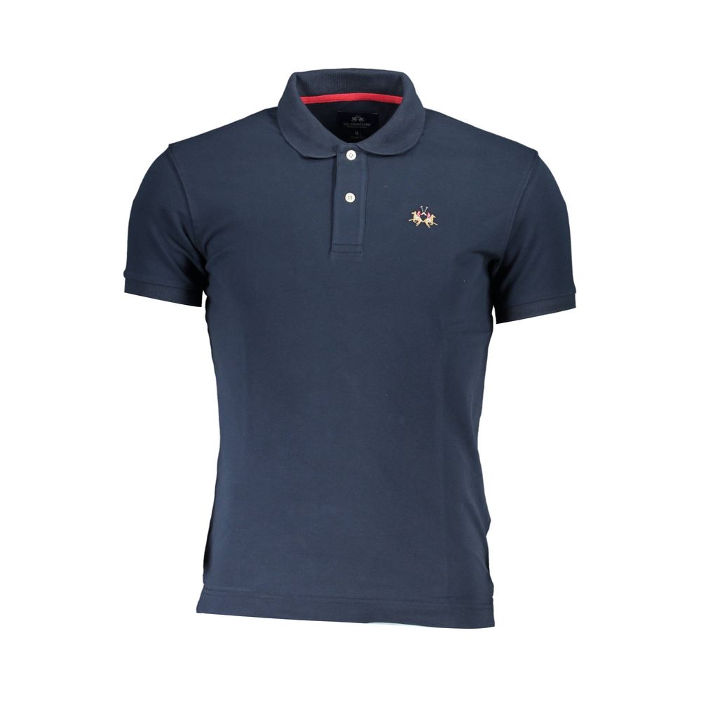 La Martina Blue Cotton Men's Polo Shirt | Regal Royce