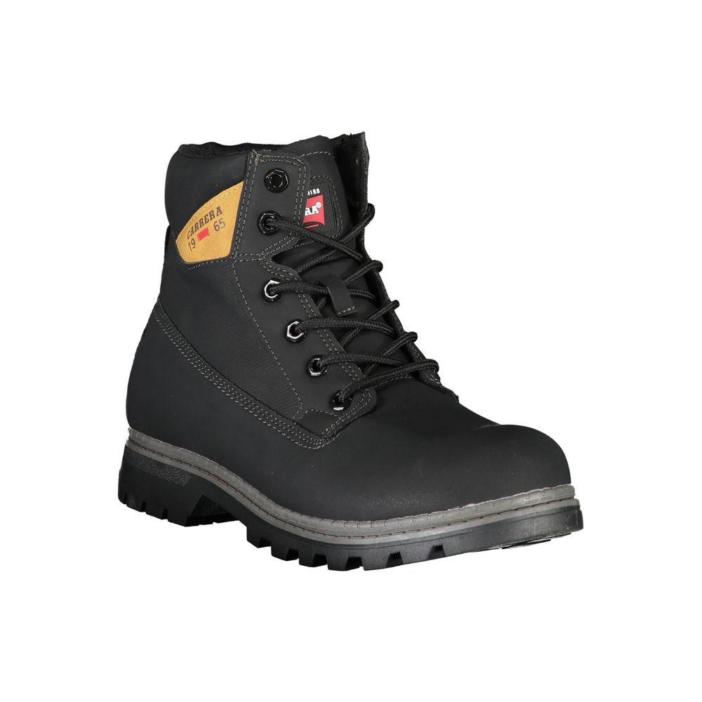 Carrera Black Polyurethane Men Ankle Boot | Regal Royce
