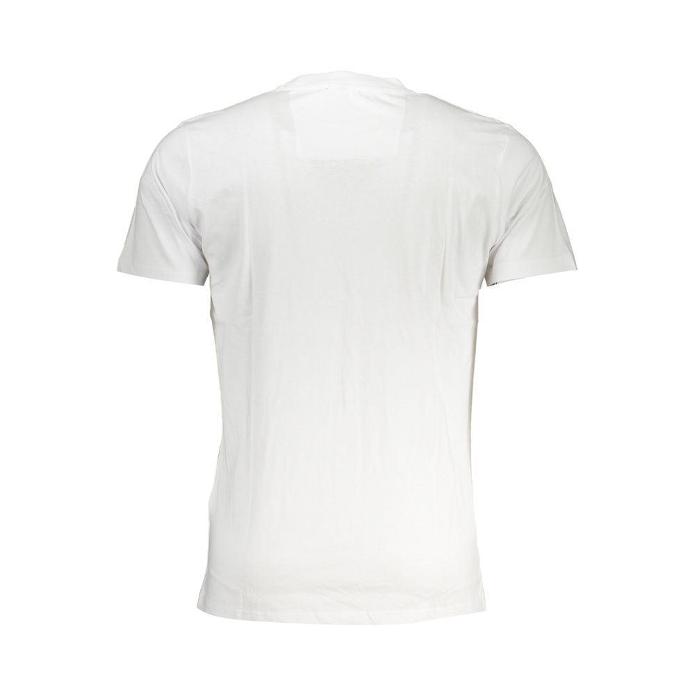 Cavalli Class Bianco Cotton Men T-Shirt | Regal Royce