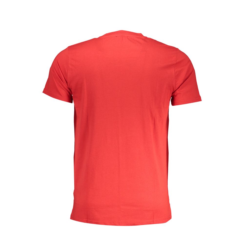 Cavalli Class Red Cotton Men T-Shirt | Regal Royce