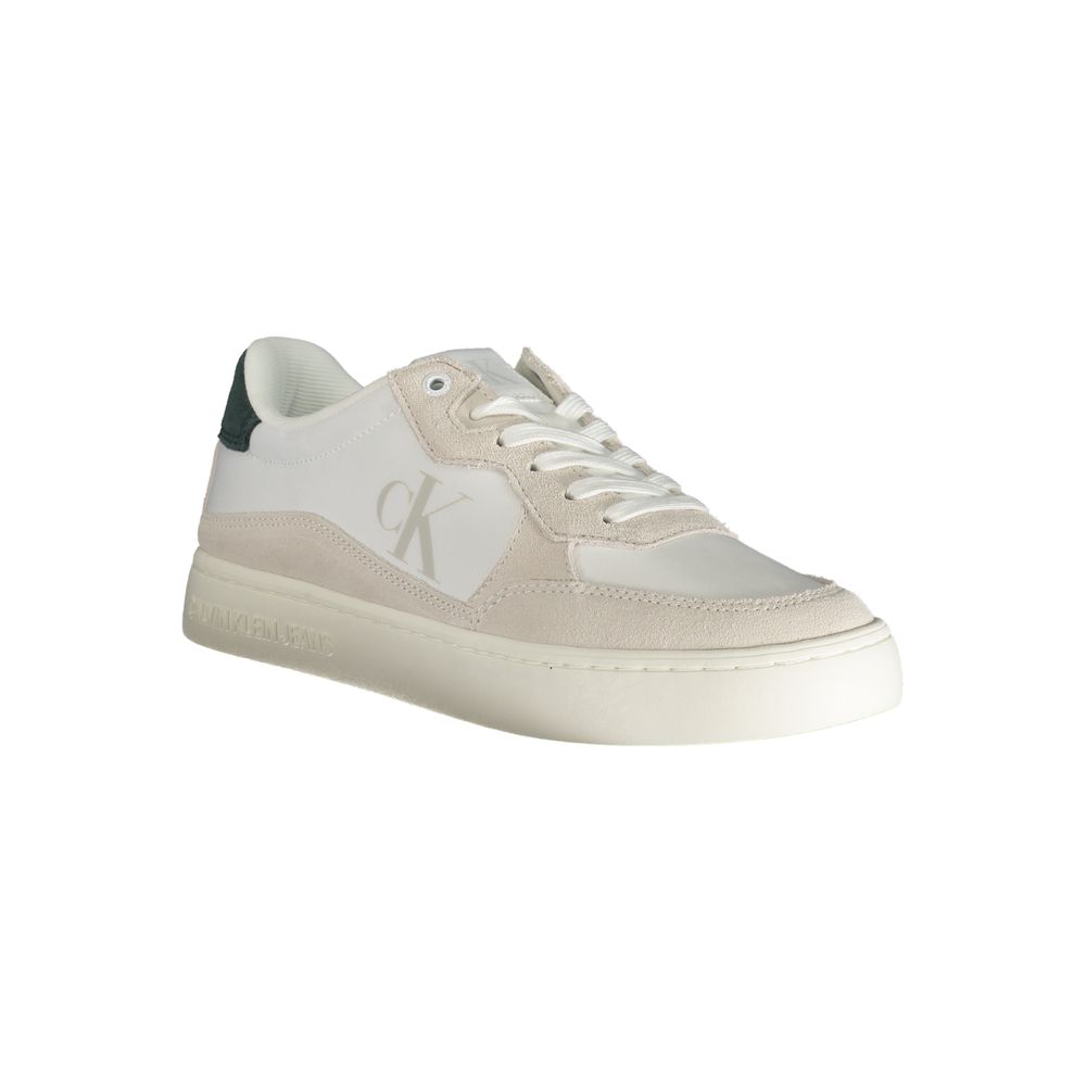 Calvin Klein White Leather Men Sneaker | Regal Royce