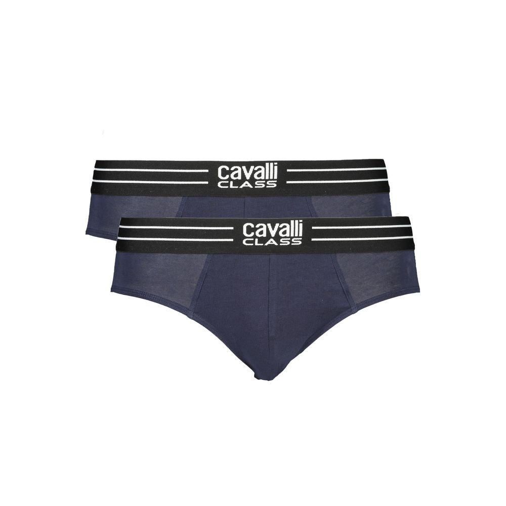 Cavalli Class Blue Cotton Men's Brief | Regal Royce