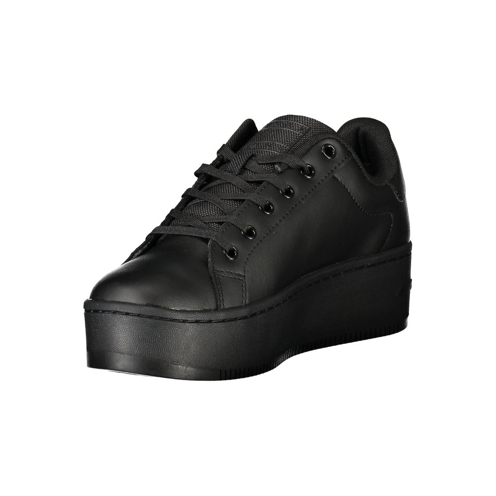 Tommy Hilfiger Black Polyurethane Women's Sneaker | Regal Royce