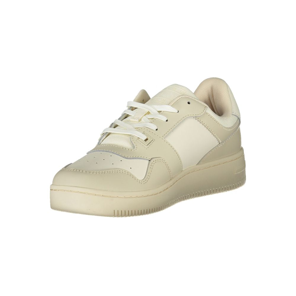 Tommy Hilfiger Beige Leather Men Sneaker | Regal Royce