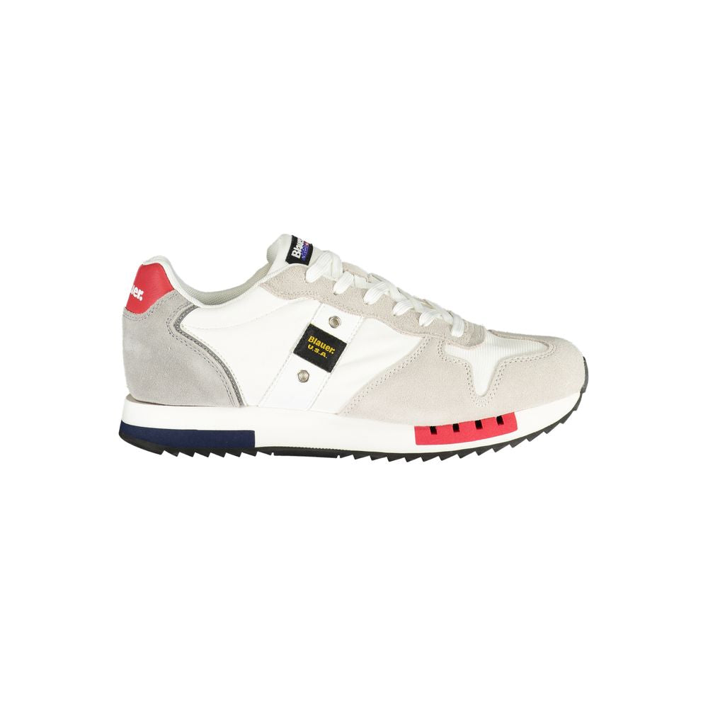 Blauer Bianco Polyurethane Men Sneaker | Regal Royce