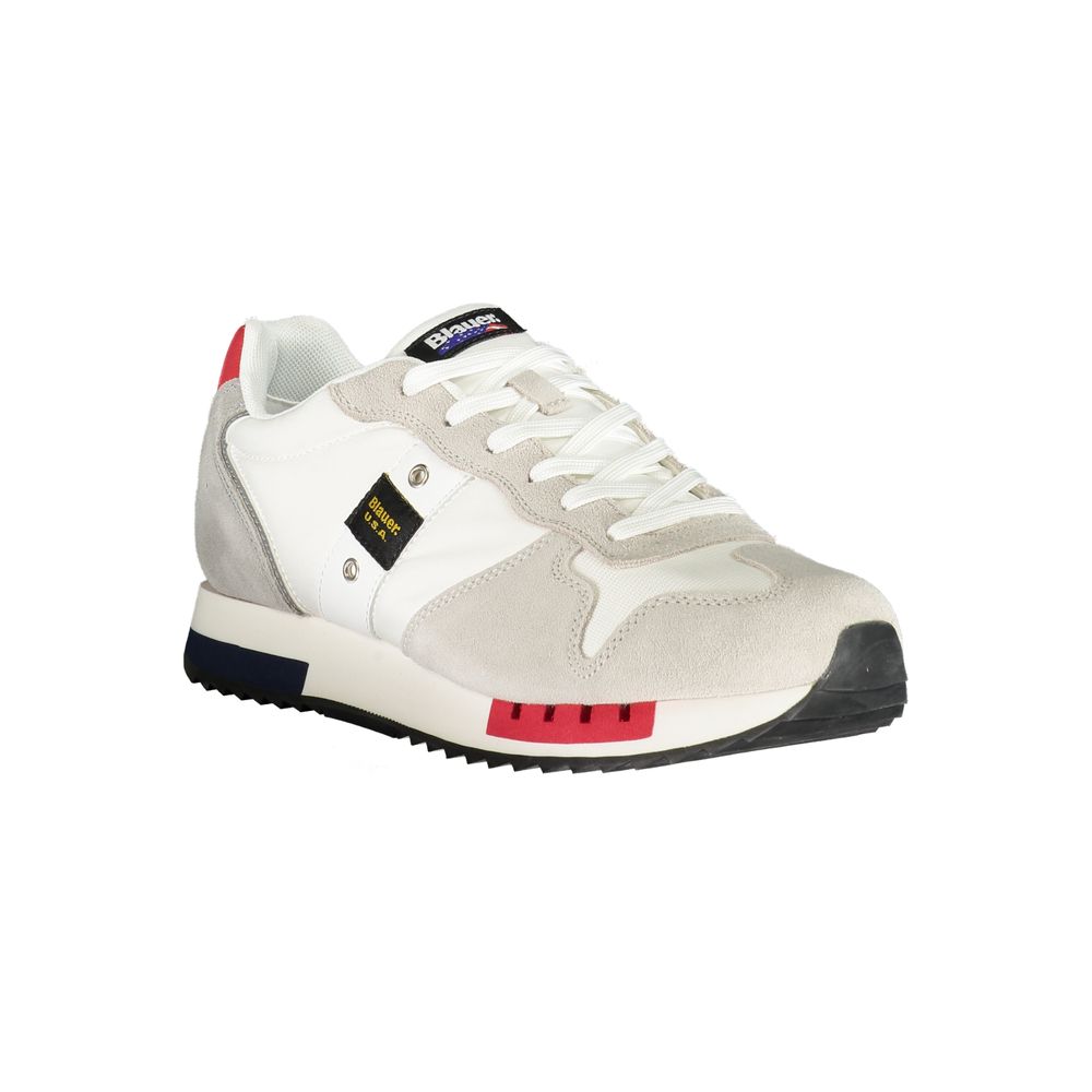 Blauer Bianco Polyurethane Men Sneaker | Regal Royce