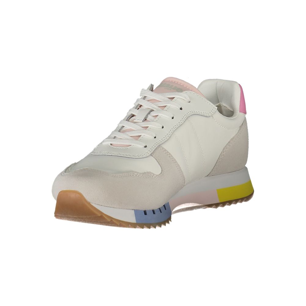 Blauer White Leather Women Sneaker | Regal Royce