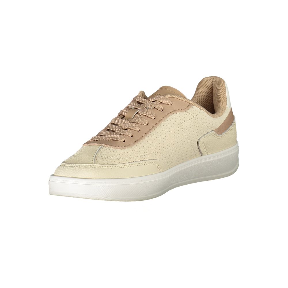 Tommy Hilfiger Beige Leather Women Sneaker | Regal Royce
