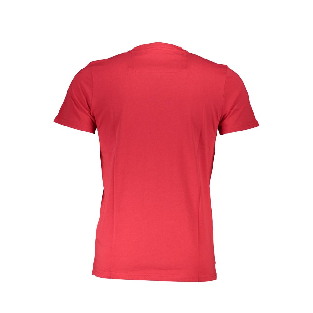 Cavalli Class Rosso Cotton Men T-Shirt | Regal Royce