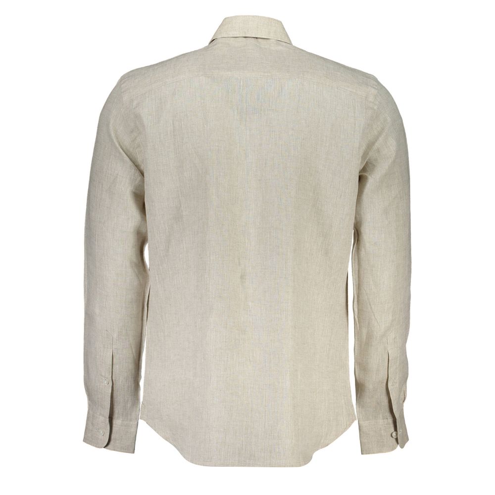 North Sails Beige Linen Men Shirt | Regal Royce