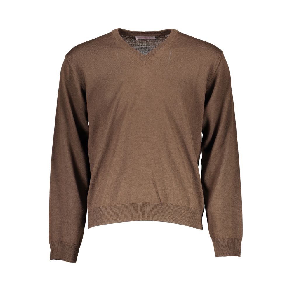 Romeo Gigli Marrone Lana Men Sweater | Regal Royce
