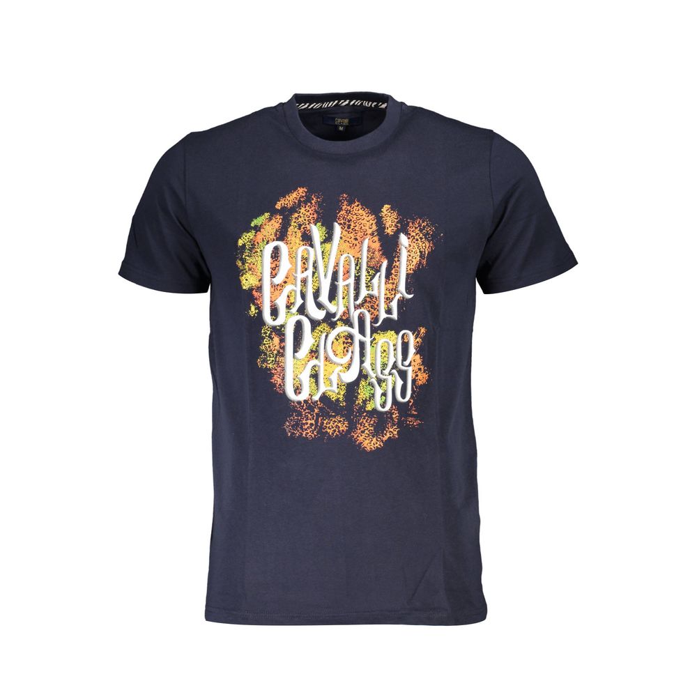 Cavalli Class Blue Cotton Men's T-Shirt | Regal Royce