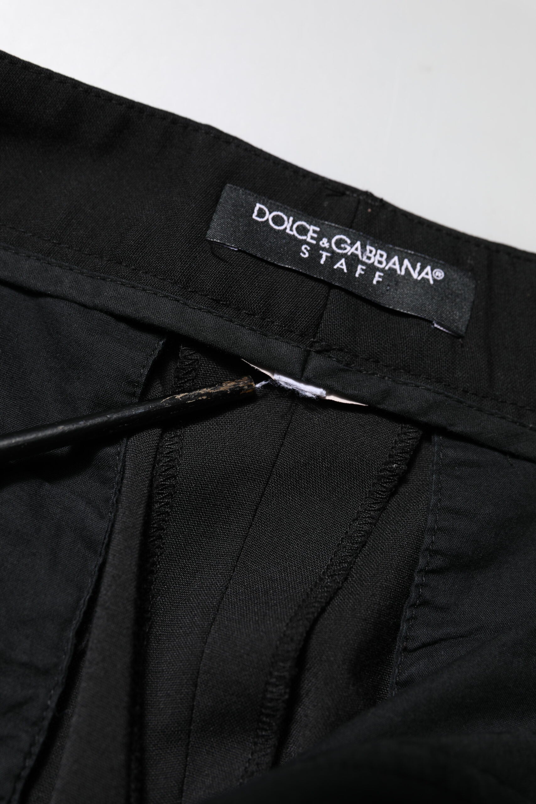 Dolce & Gabbana Black High Waisted Tapered STAFF Pants | Regal Royce