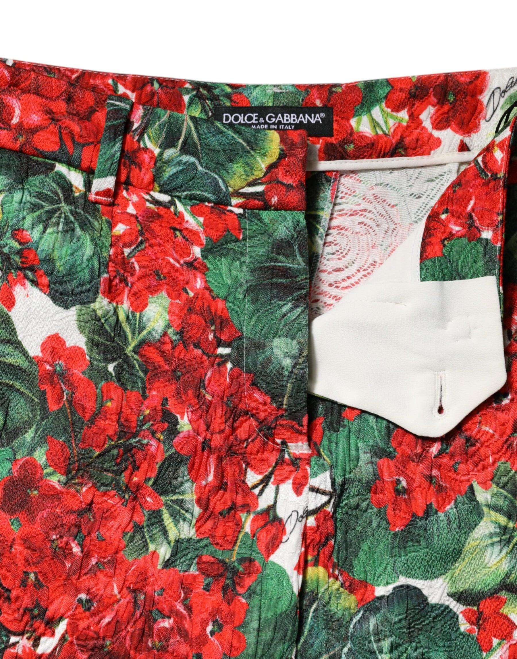 Dolce & Gabbana Multicolor Floral Print Cropped Pants | Regal Royce