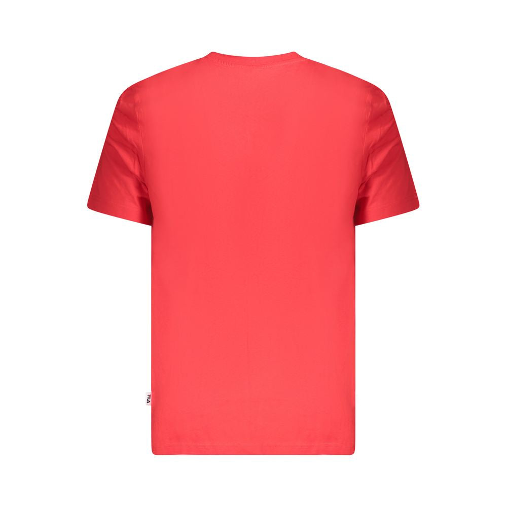 Fila Red Cotton Men T-Shirt | Regal Royce
