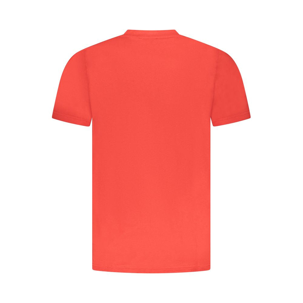 Cavalli Class Red Cotton Men T-Shirt | Regal Royce