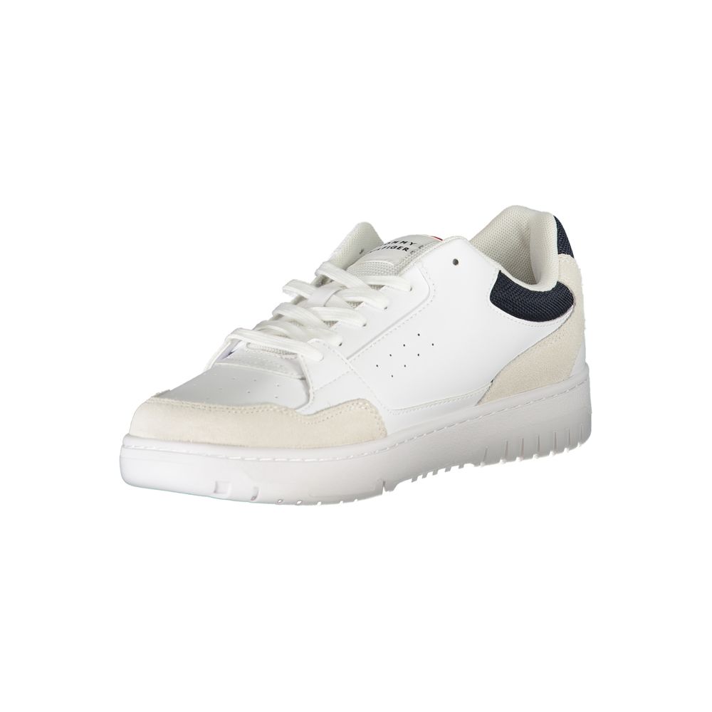 Tommy Hilfiger White Leather Men Sneaker | Regal Royce