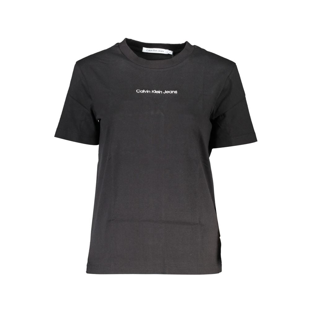 Calvin Klein Black Cotton Women T-Shirt | Regal Royce