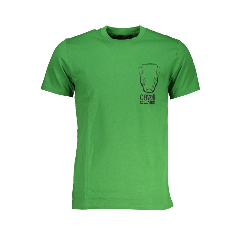 Cavalli Class Verde Cotton Mens T-Shirt | Regal Royce