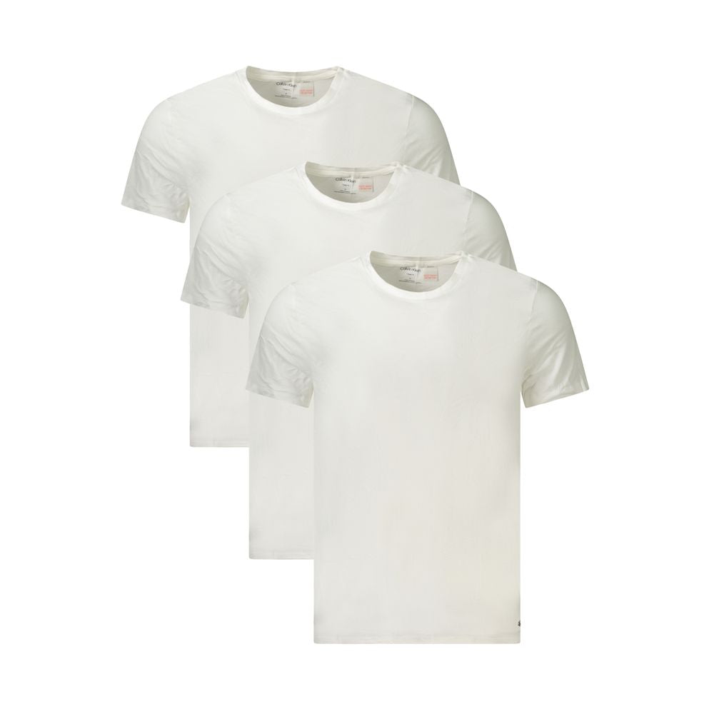 Calvin Klein White Cotton Men T-Shirt | Regal Royce