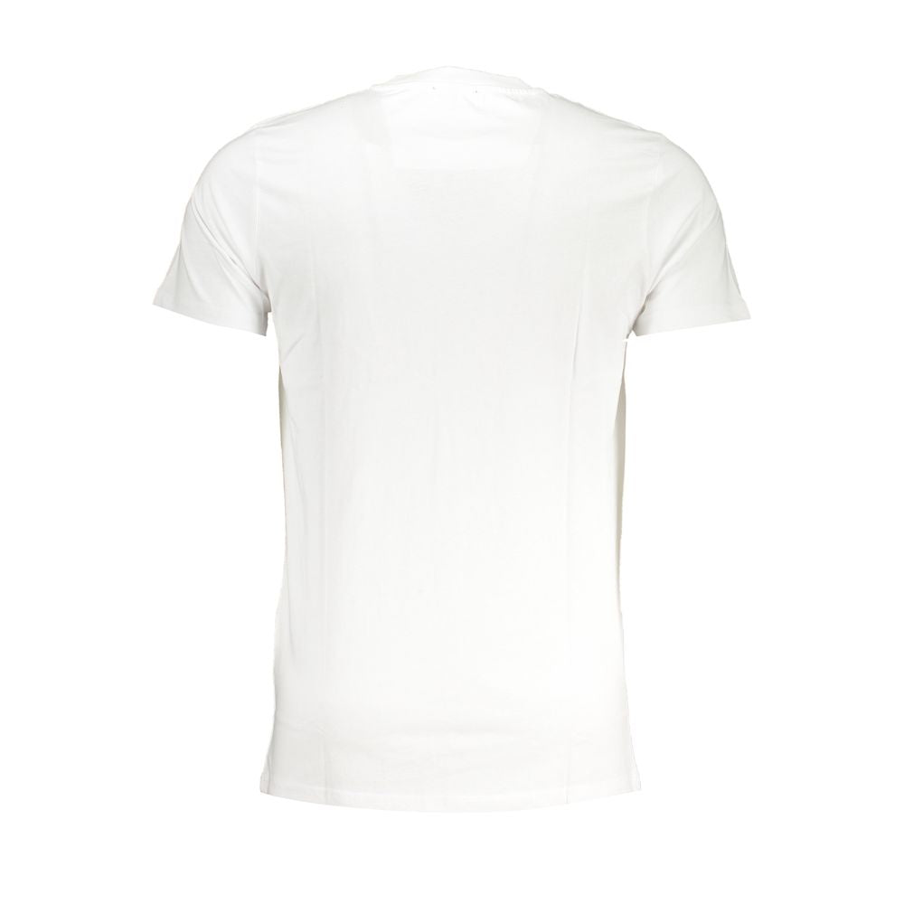 Cavalli Class Bianco Cotton Men T-Shirt | Regal Royce