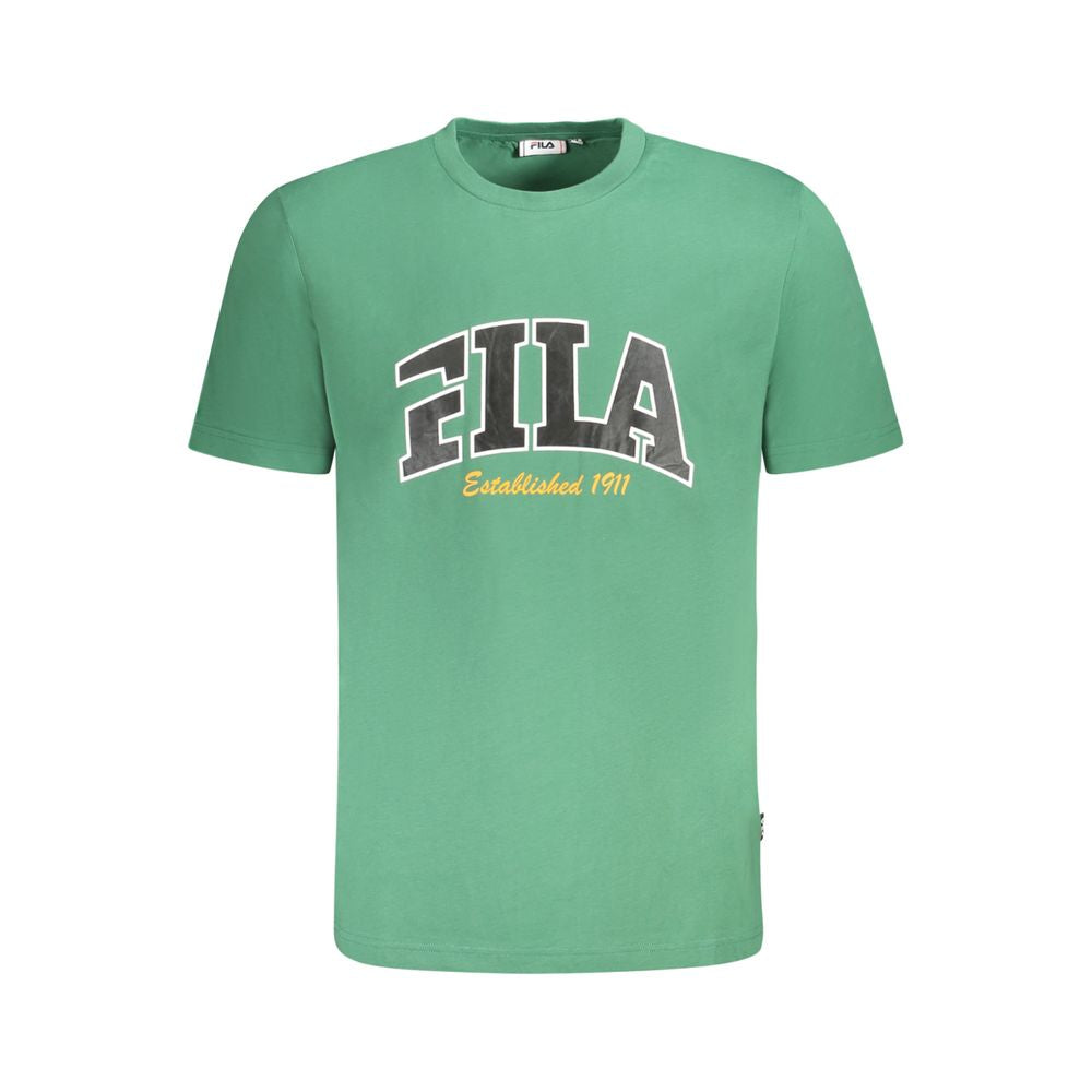 Fila Verde Cotton Men T-Shirt | Regal Royce