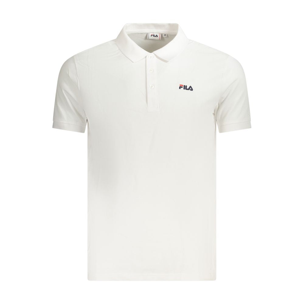 Fila White Cotton Men Polo Shirt | Regal Royce
