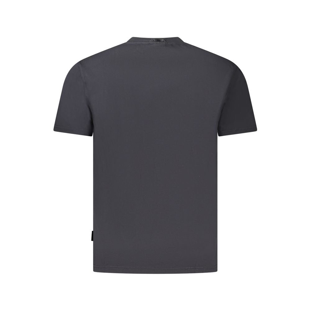 Napapijri Black Cotton Men T-Shirt | Regal Royce