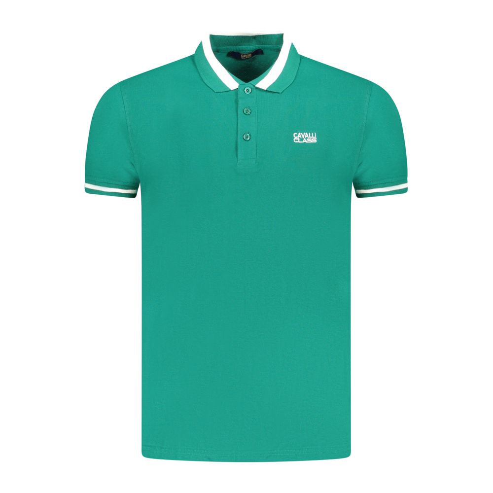 Cavalli Class Verde Cotton Men Polo | Regal Royce