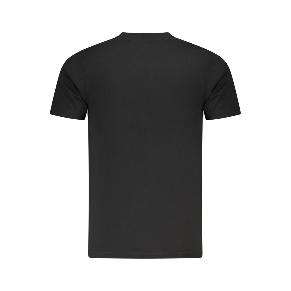 Cavalli Class Black Cotton Men T-Shirt | Regal Royce