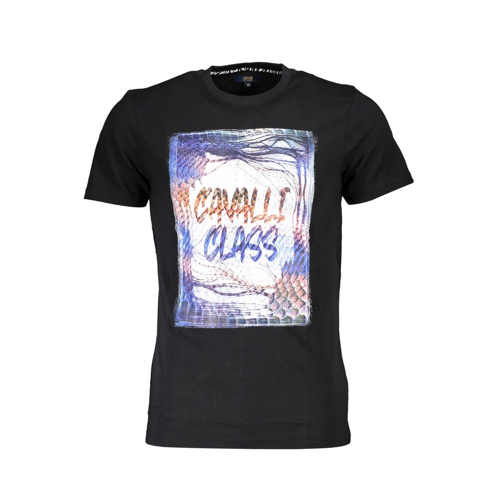 Cavalli Class Black Cotton Men's T-Shirt | Regal Royce