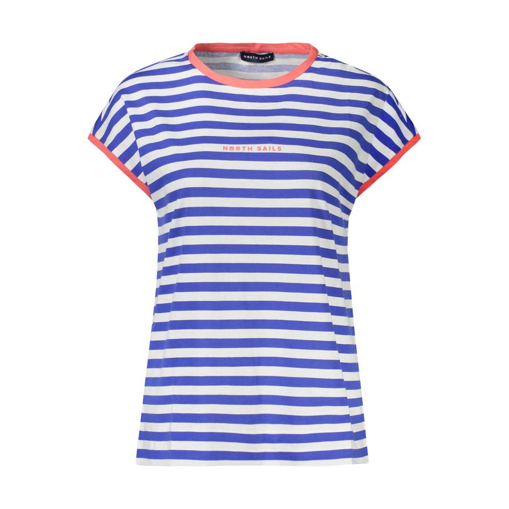 North Sails Blue Cotton Women T-Shirt | Regal Royce