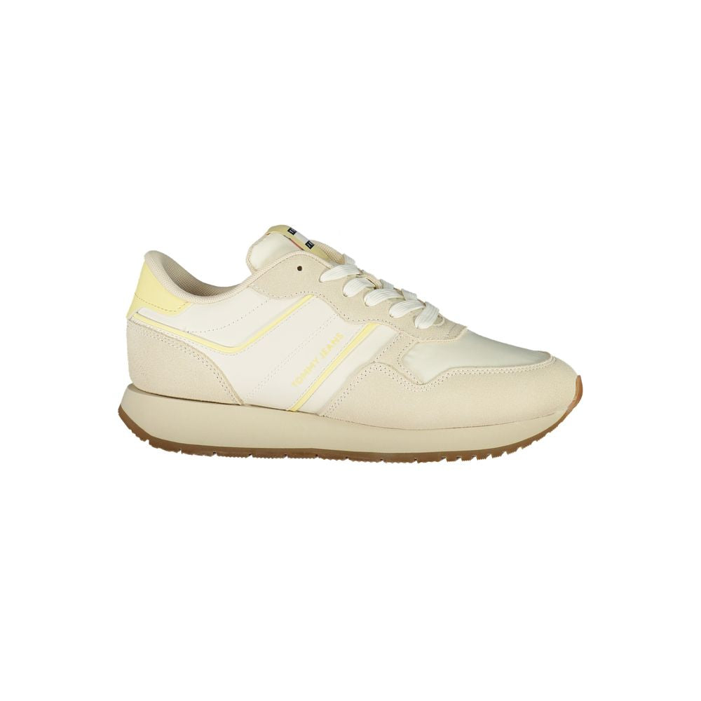 Tommy Hilfiger Beige Polyurethane Women Sneaker | Regal Royce