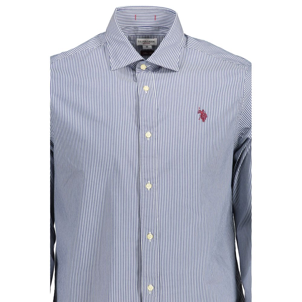 U.S. POLO ASSN. Blue Cotton Men Shirt | Regal Royce