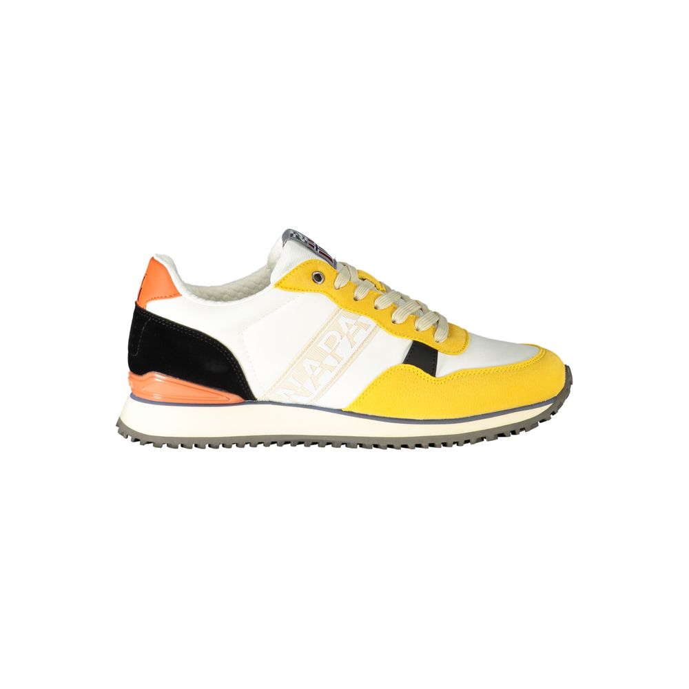 Napapijri Yellow Polyurethane Men Sneaker | Regal Royce