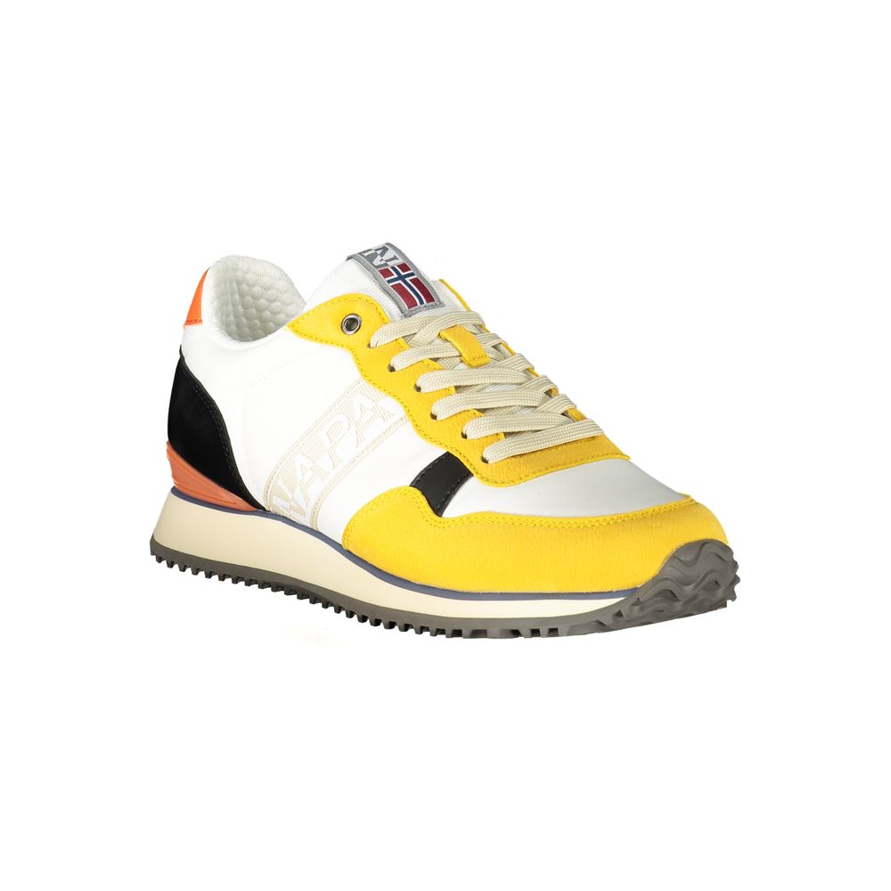 Napapijri Yellow Polyurethane Men Sneaker | Regal Royce