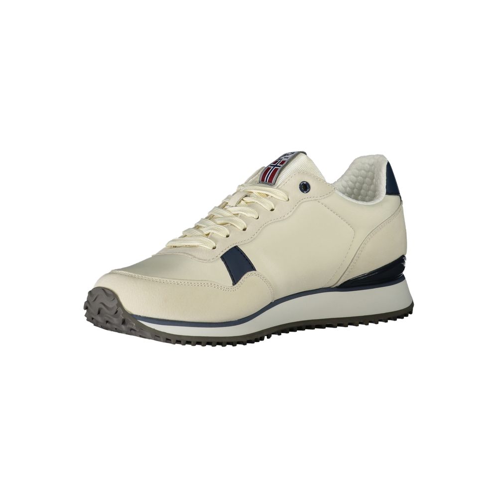 Napapijri White Polyurethane Men Sneaker | Regal Royce