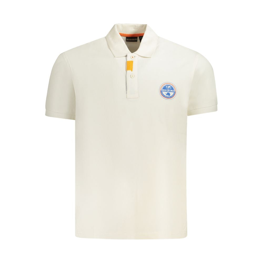 Napapijri White Cotton Men Polo | Regal Royce