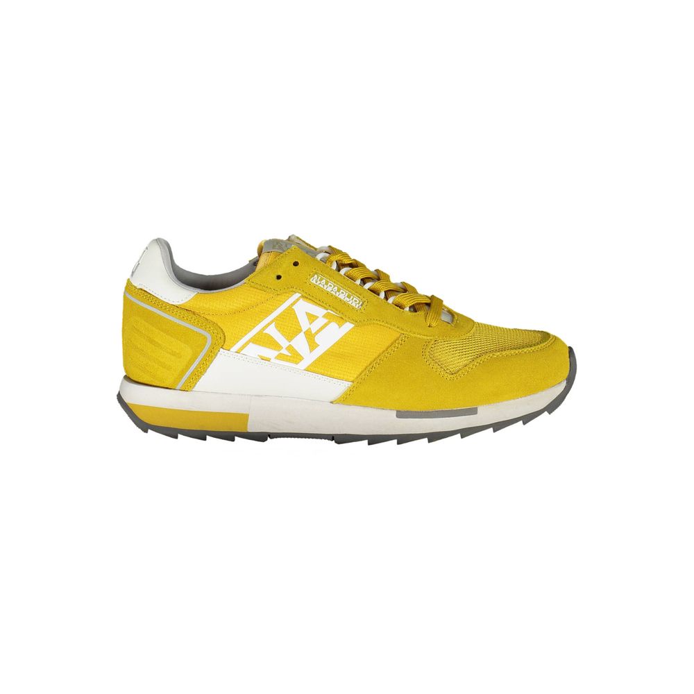 Napapijri Yellow Leather Men Sneaker | Regal Royce